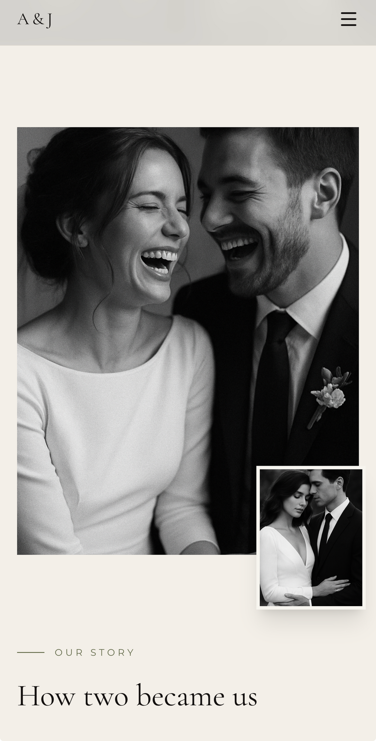 Custom Wedding Website with Online RSVP