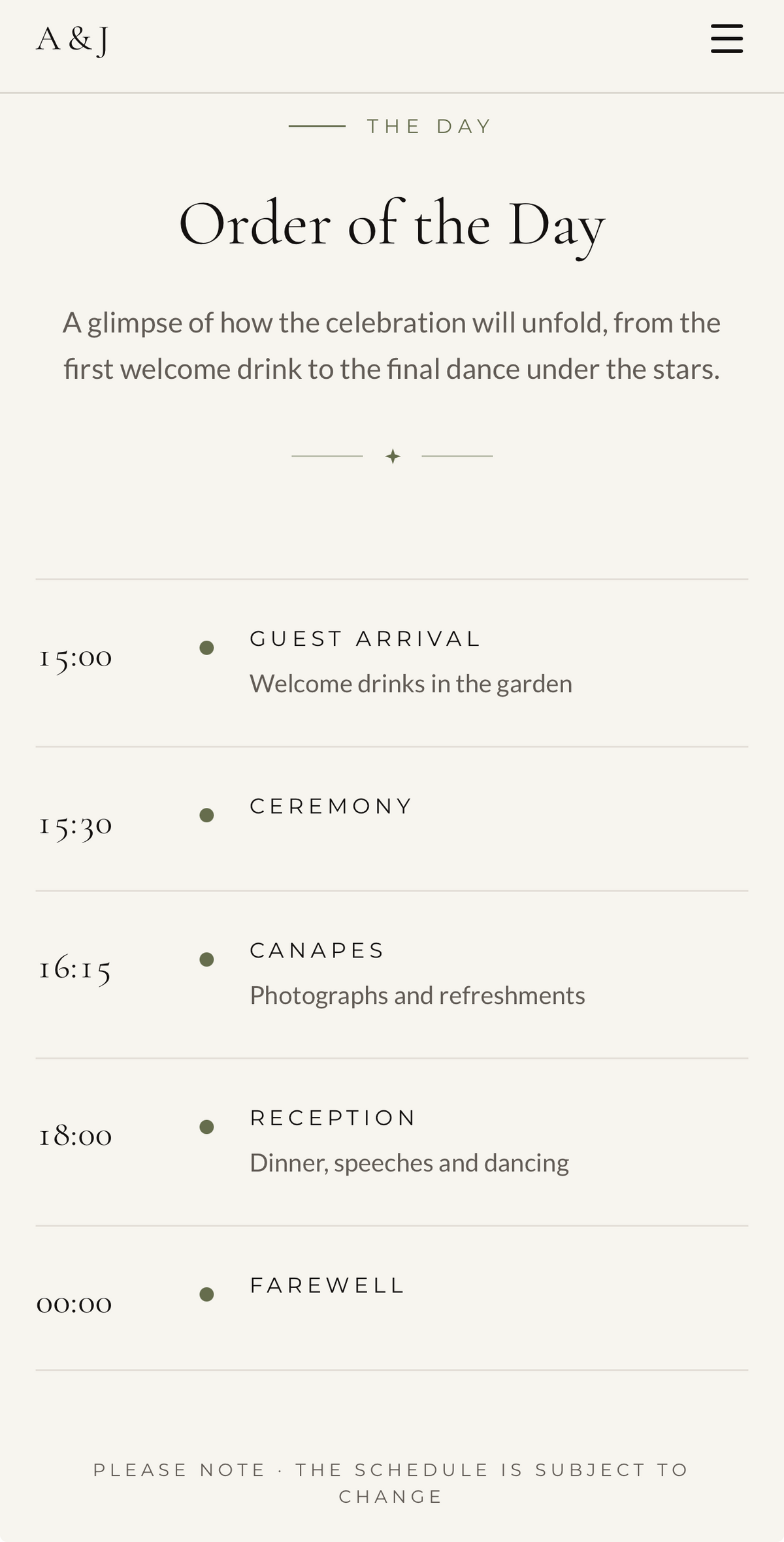 Custom Wedding Website with Online RSVP