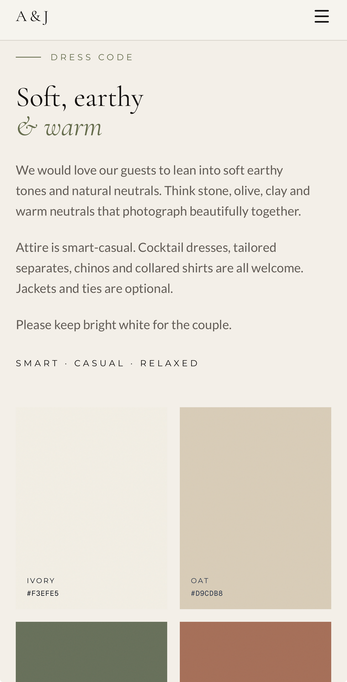 Custom Wedding Website with Online RSVP