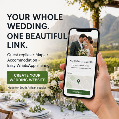 Custom Wedding Website with Online RSVP