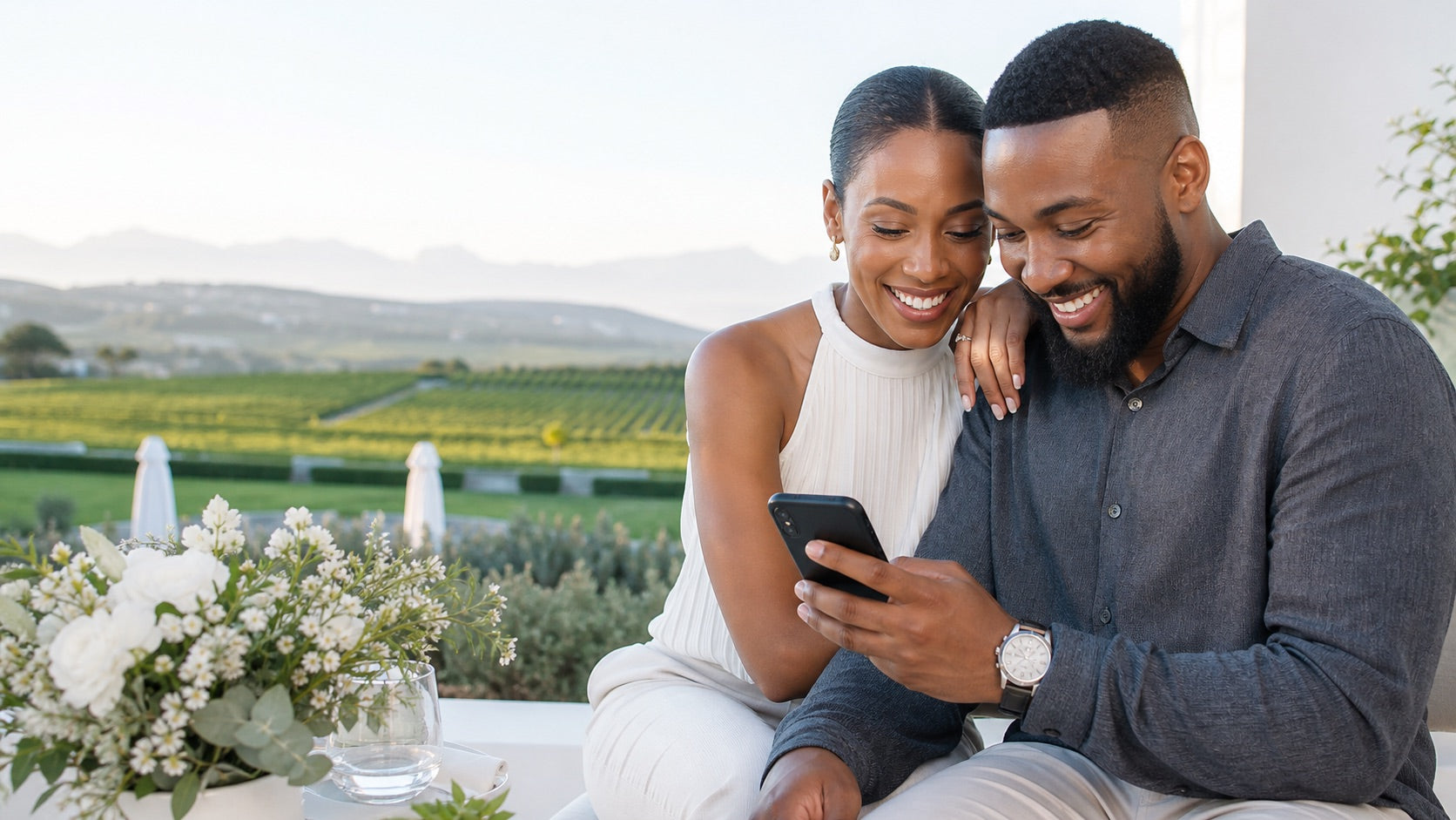 A South African couple planning their wedding together